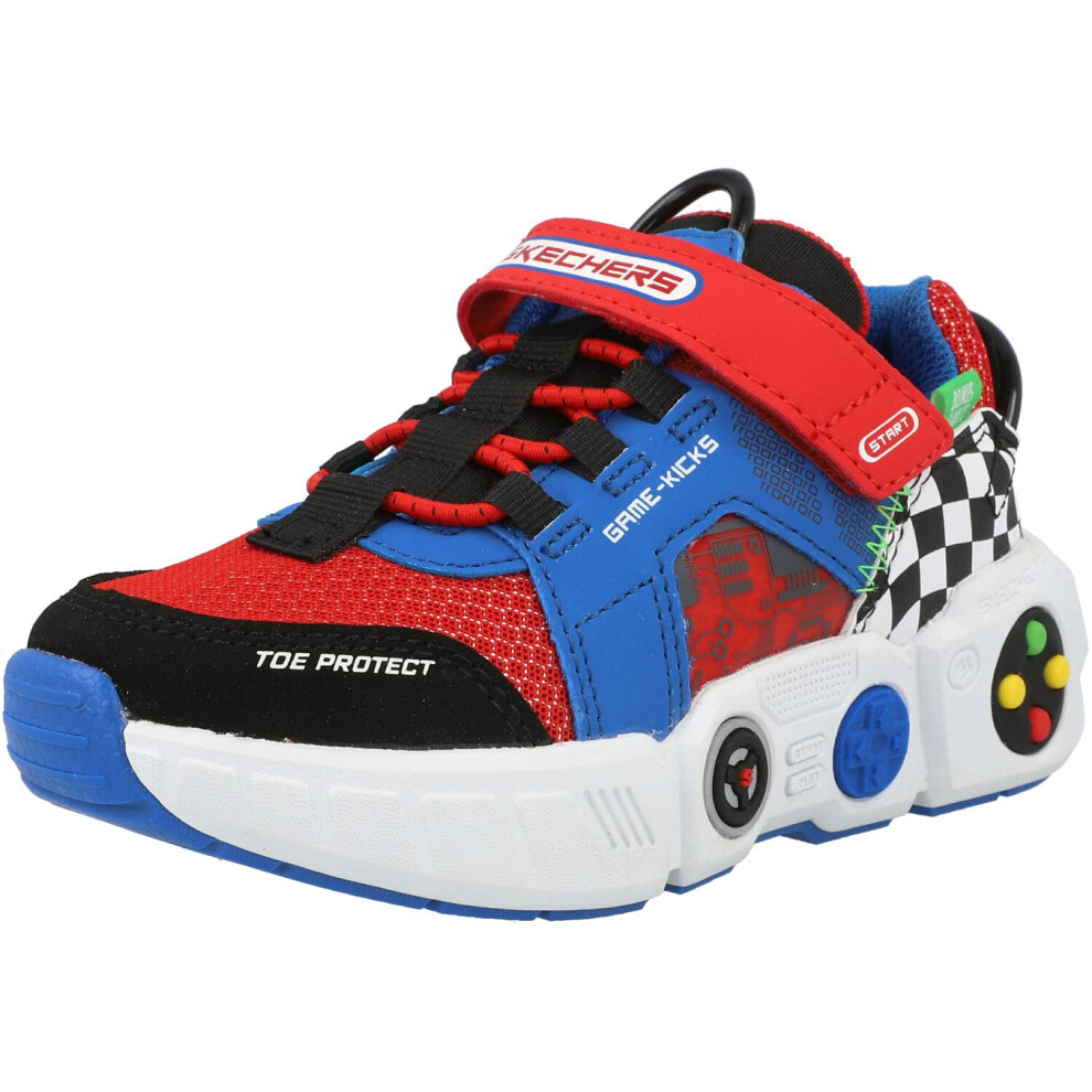 Skechers Kids Gametronix Sneaker  Blue/Multi  4 US Unisex Big Kid