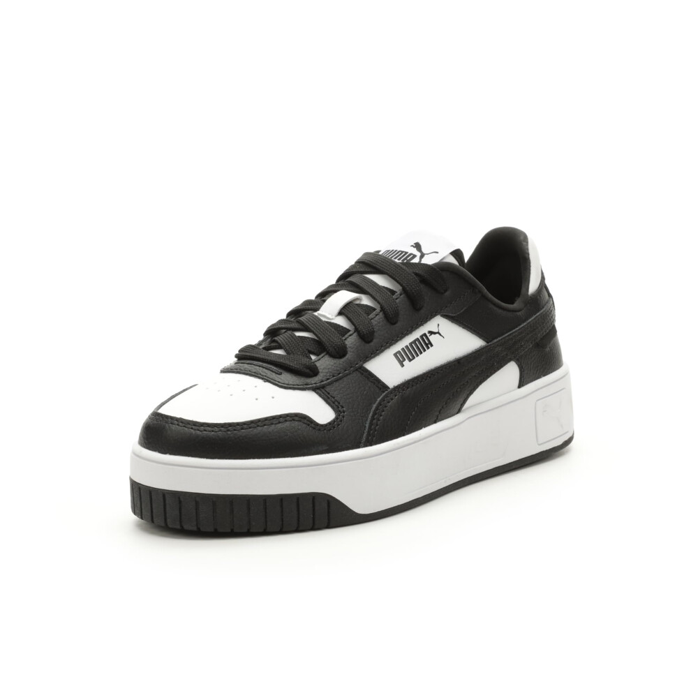 PUMA Carina Street Sneaker  White Black  4.5 US Unisex Big Kid