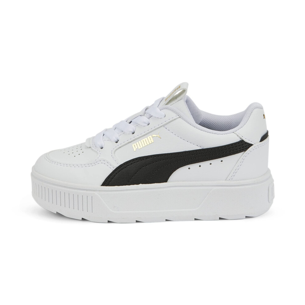 PUMA unisex child Karmen Rebelle Sneaker  White/Black  2 Little Kid US