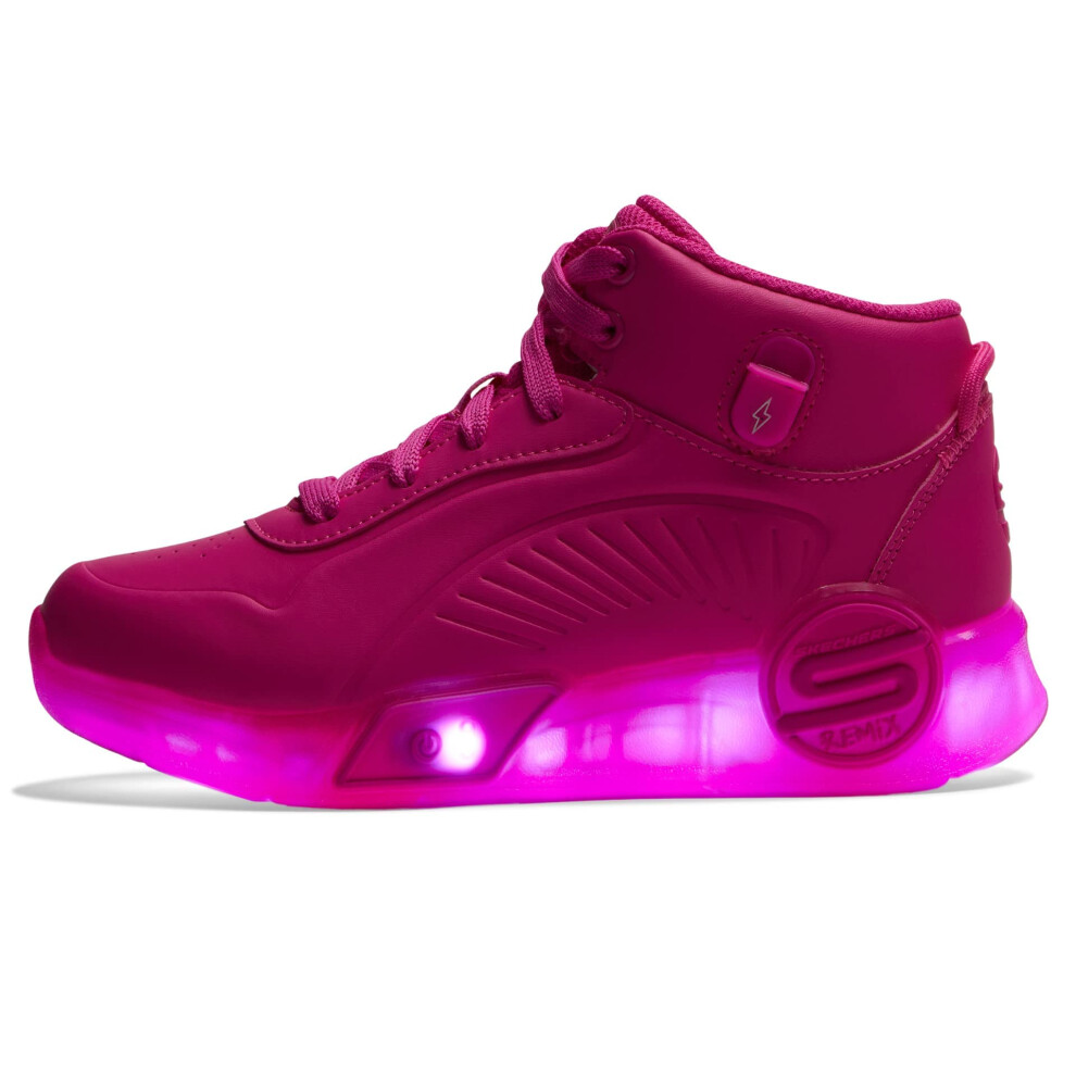 Skechers Kids Girls S-Lights Remix Sneaker  Hot Pink  12 Little Kid