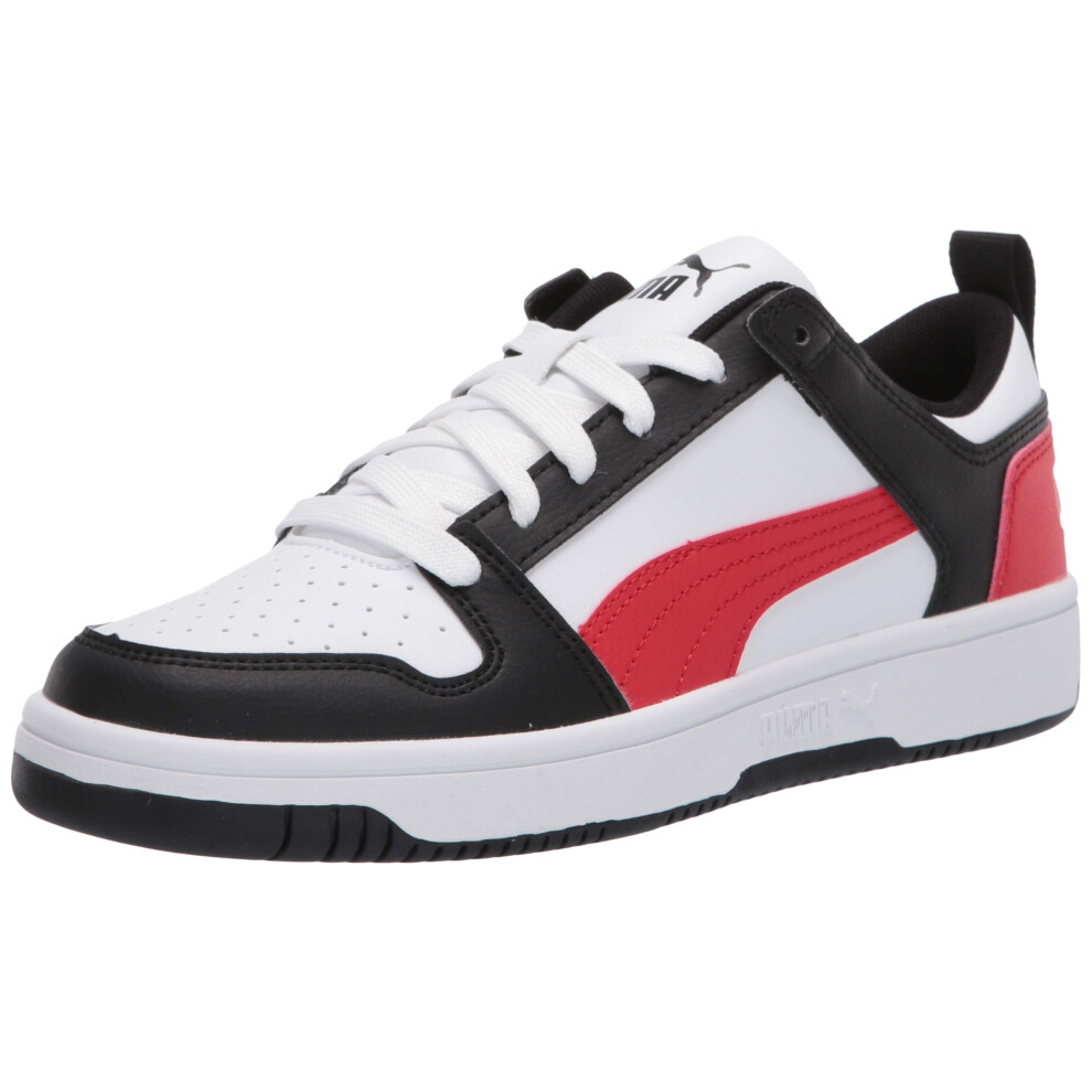 PUMA unisex child Rebound Layup Lo Sneaker  Puma White-puma Black-high