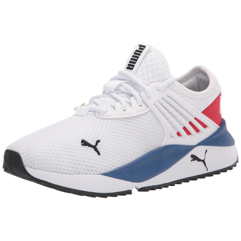 Puma Pacer Future Sneaker  Black-High Risk Red White  7 US Unisex Big