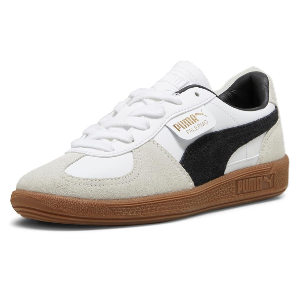 Puma Palermo (Big Kid) Sneaker  White/Vapor Gray/Gum  6 US Unisex