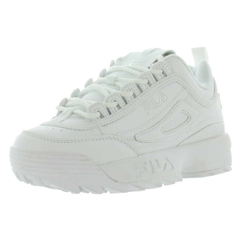 Fila Unisex-Child Disruptor II Sneaker  Triple White  6.5 M US Big Kid