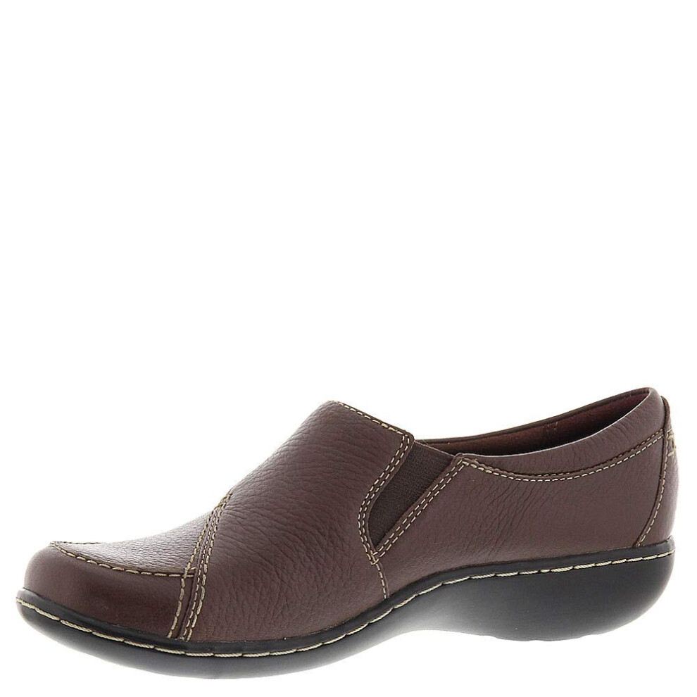 Clarks Women's Ashland Lane Q Slip-On Loafer  Redwood  9 W US