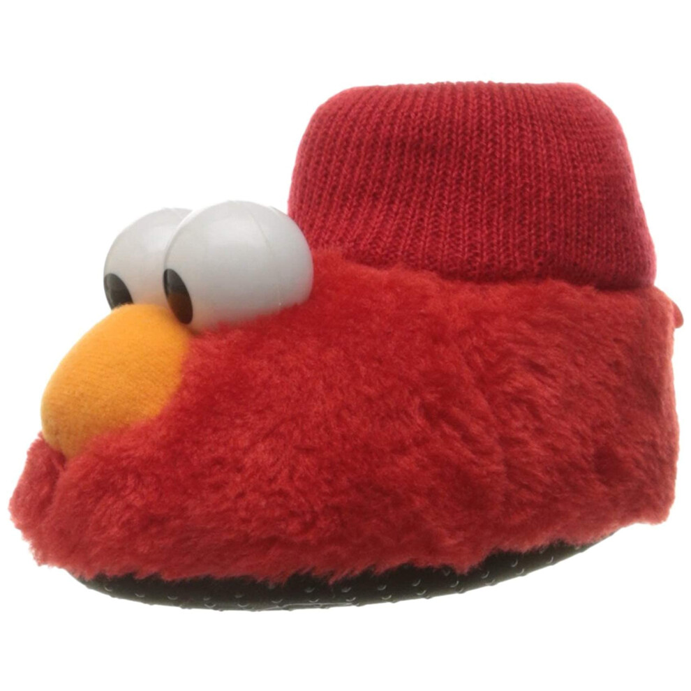 Sesame Street Kids Cookie Monster Puppet Slipper  Red  US 3-4 Unisex T