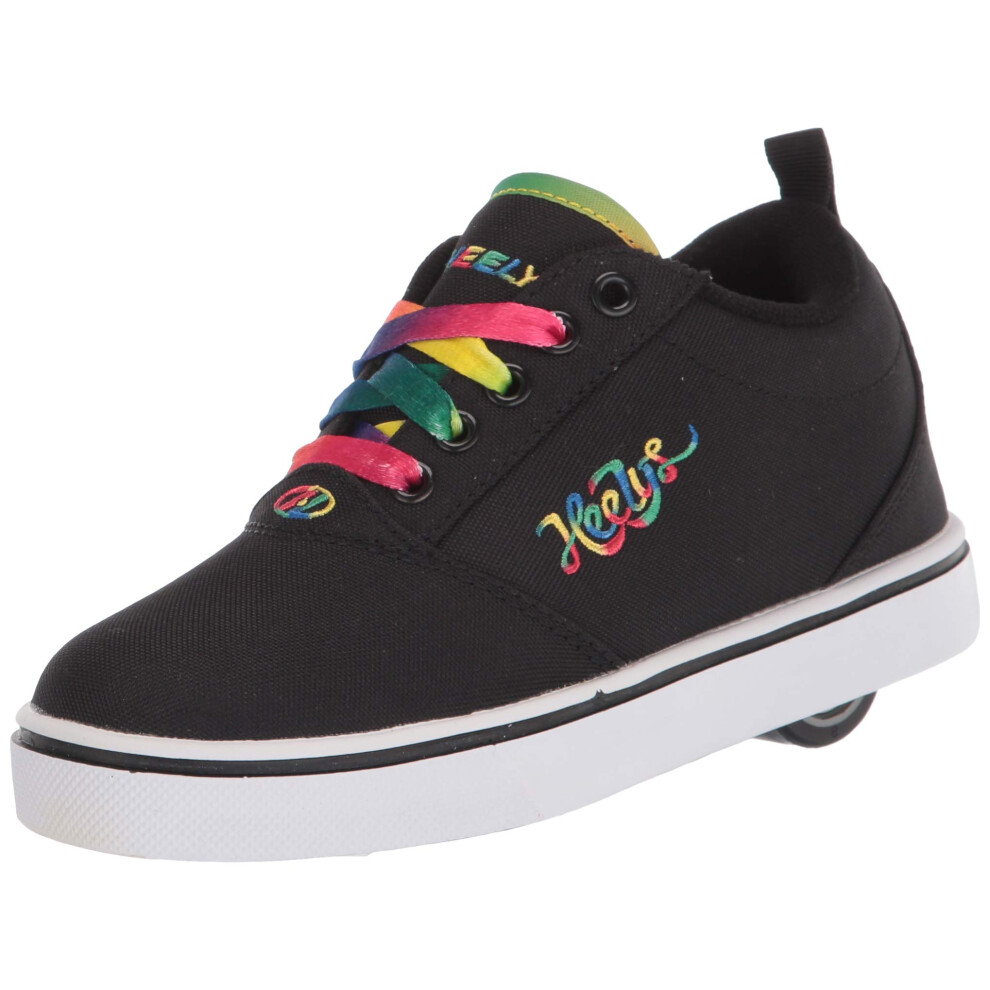 Heelys girls Wheeled Footwear Skate Shoe  Black/Rainbow  6 Big Kid US