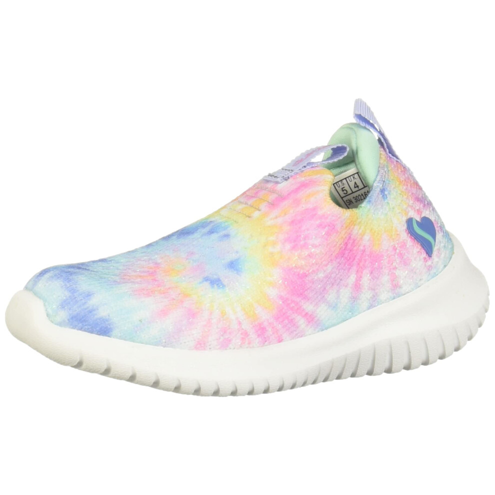 Skechers Kids Girls Ultra-Flex Groovin Vibes Sneaker  Blue/Multi  6 To