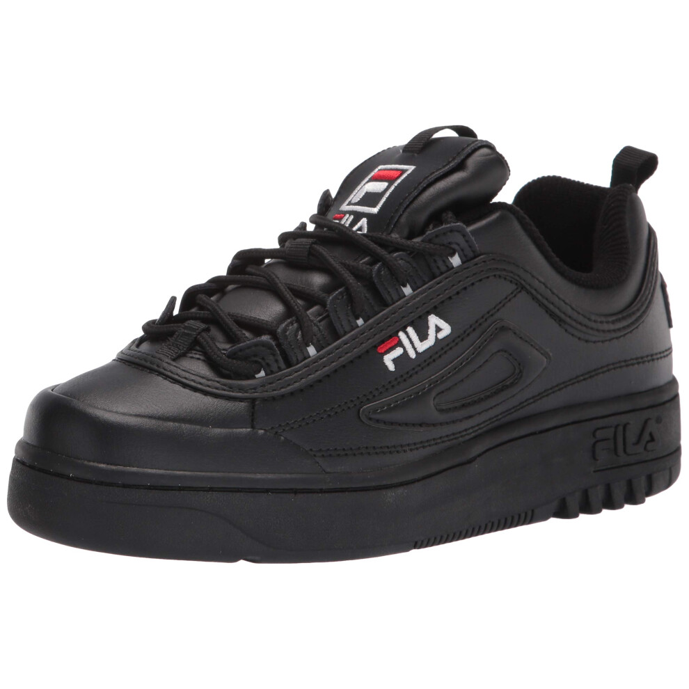 Fila Kid's Disruptor II FX-100 Lux Sneaker  Black Red/Black  4.5 US Un