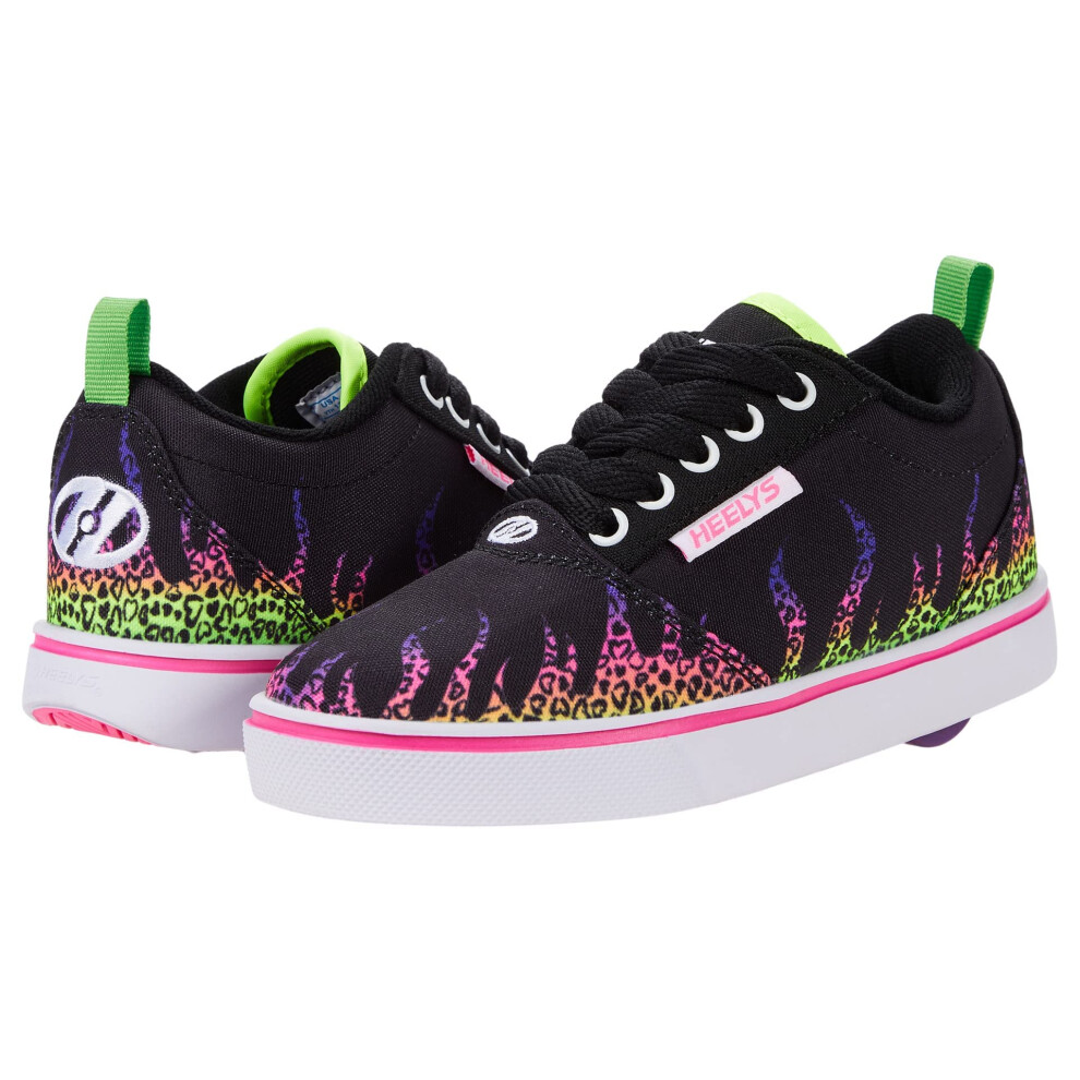 HEELYS Girl's Pro20 Prints (Little Kid/Big Kid/Adult) Black/White/Neon