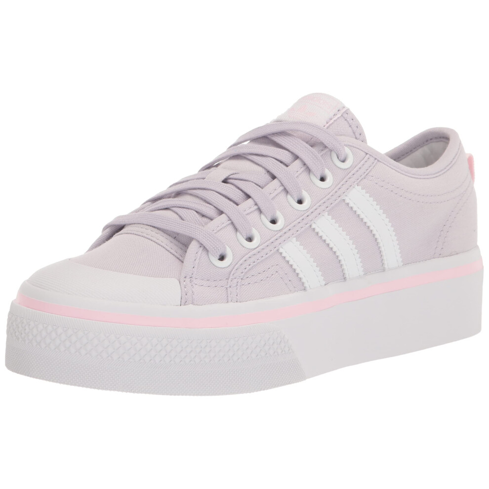 adidas Originals Nizza Platform Sneaker  Silver Dawn/White/Clear Pink