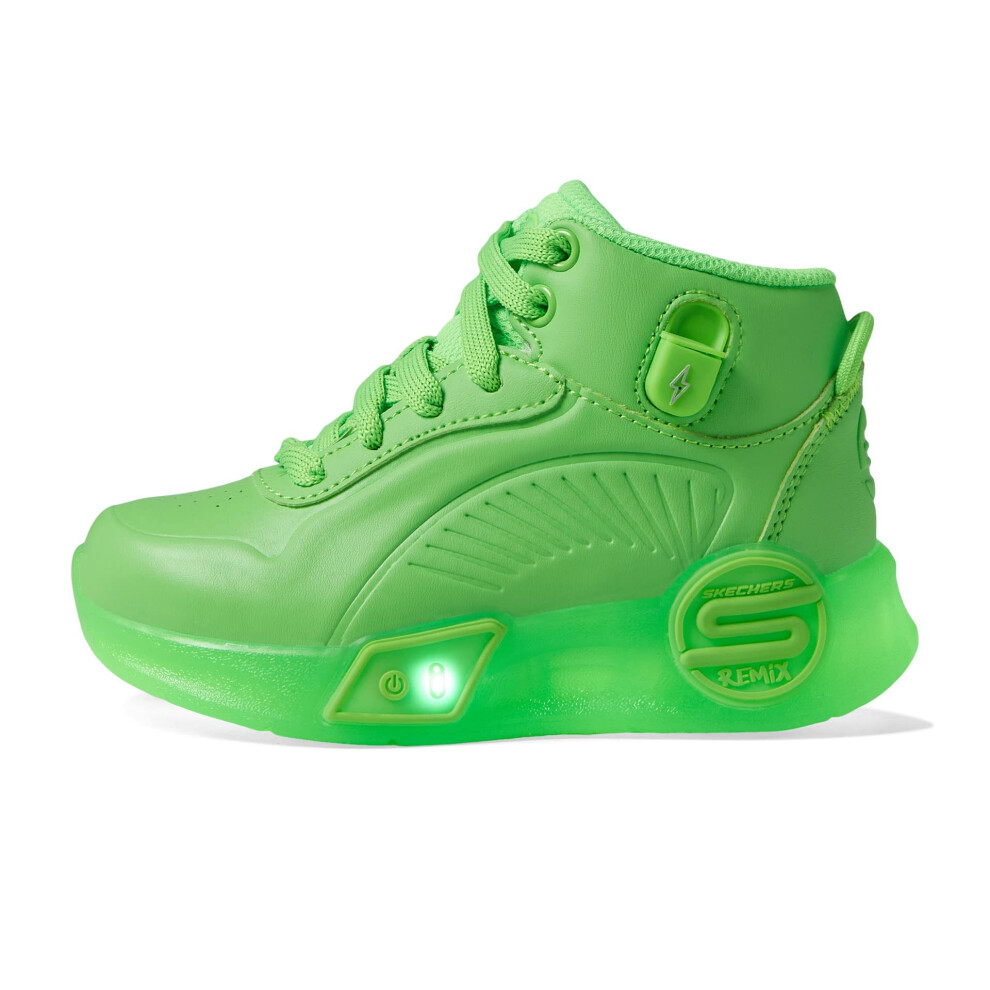 Skechers Kids Girls S-Lights Remix Sneaker  Lime  1 Little Kid