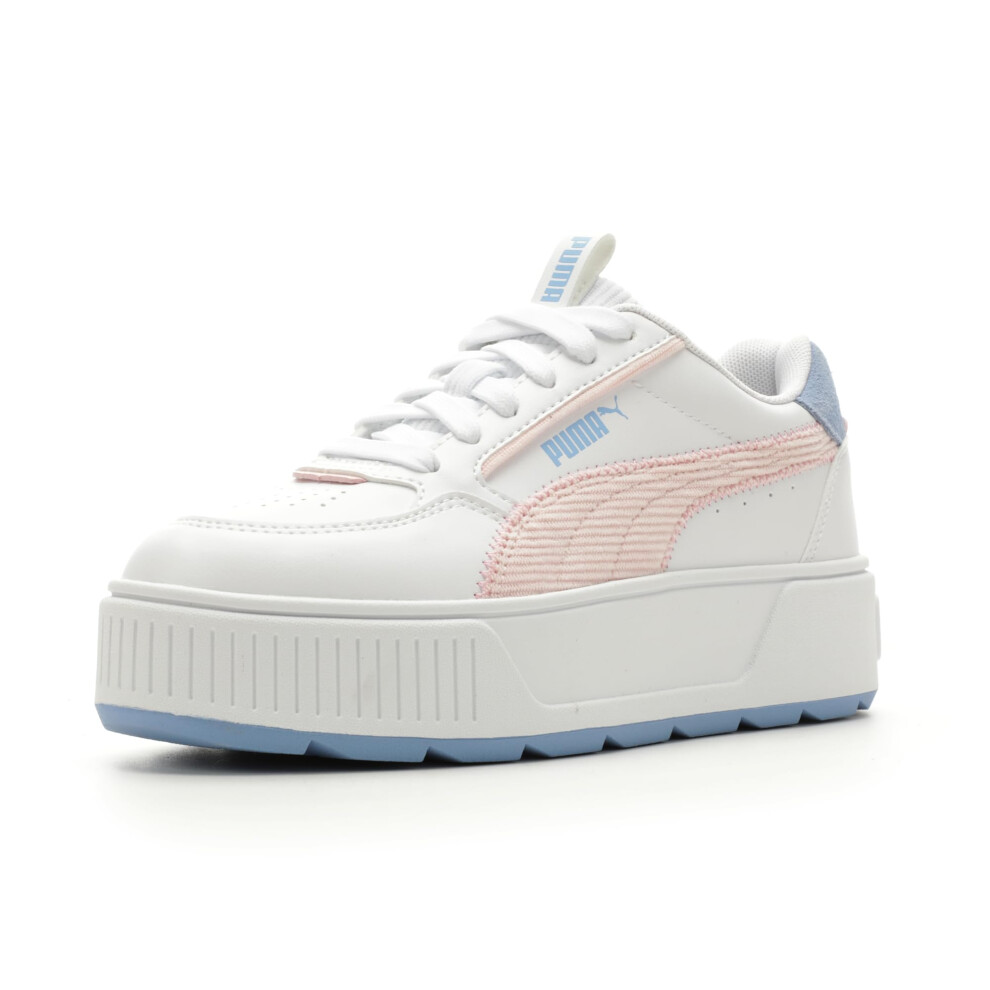 PUMA Karmen Rebelle Corduroy Sneaker  White-Frosty Pink-Blissful Blue