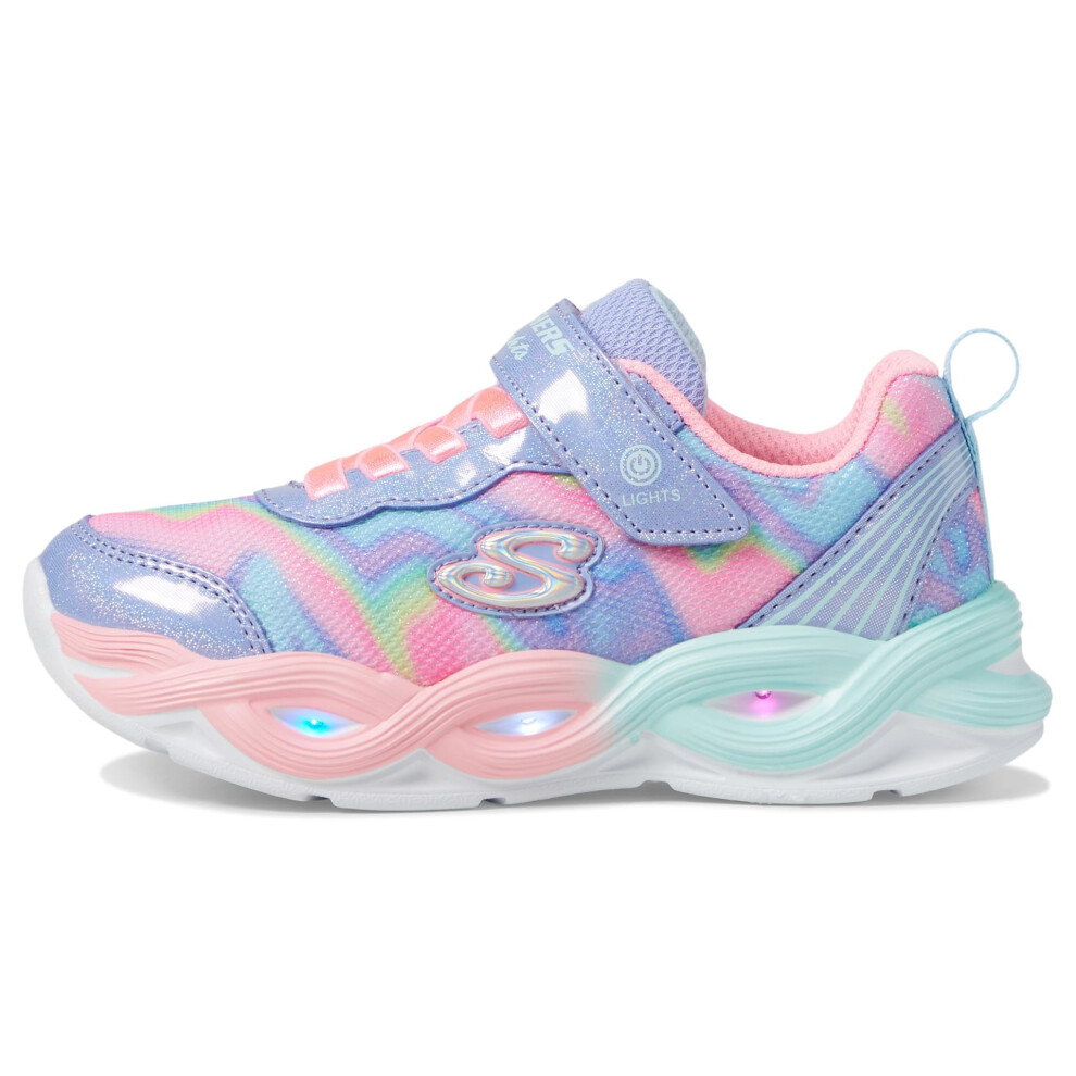 Skechers Kids Girls Twisty Glow-Sorbet Swirl Sneaker  Perwinkle/Multi