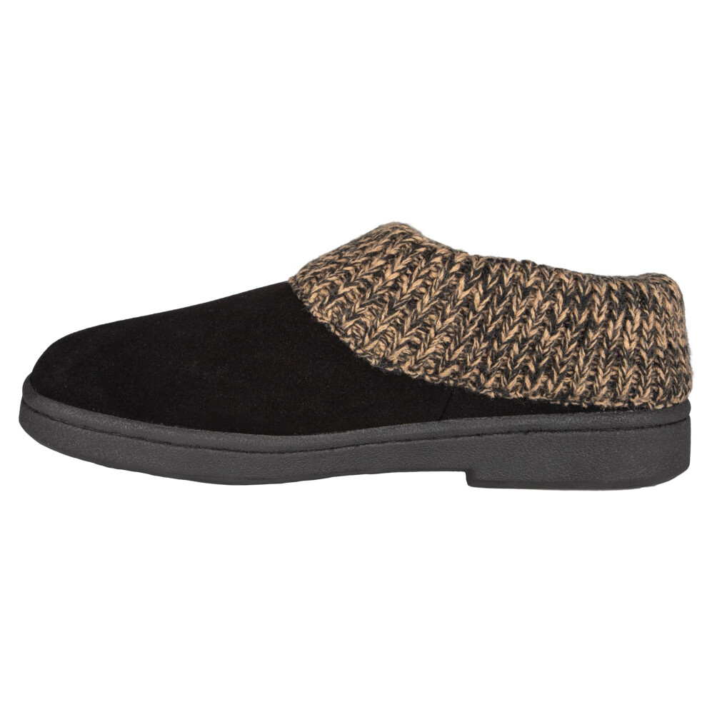 Clarks women's Knit Scuff Slipper  Black  6 M US