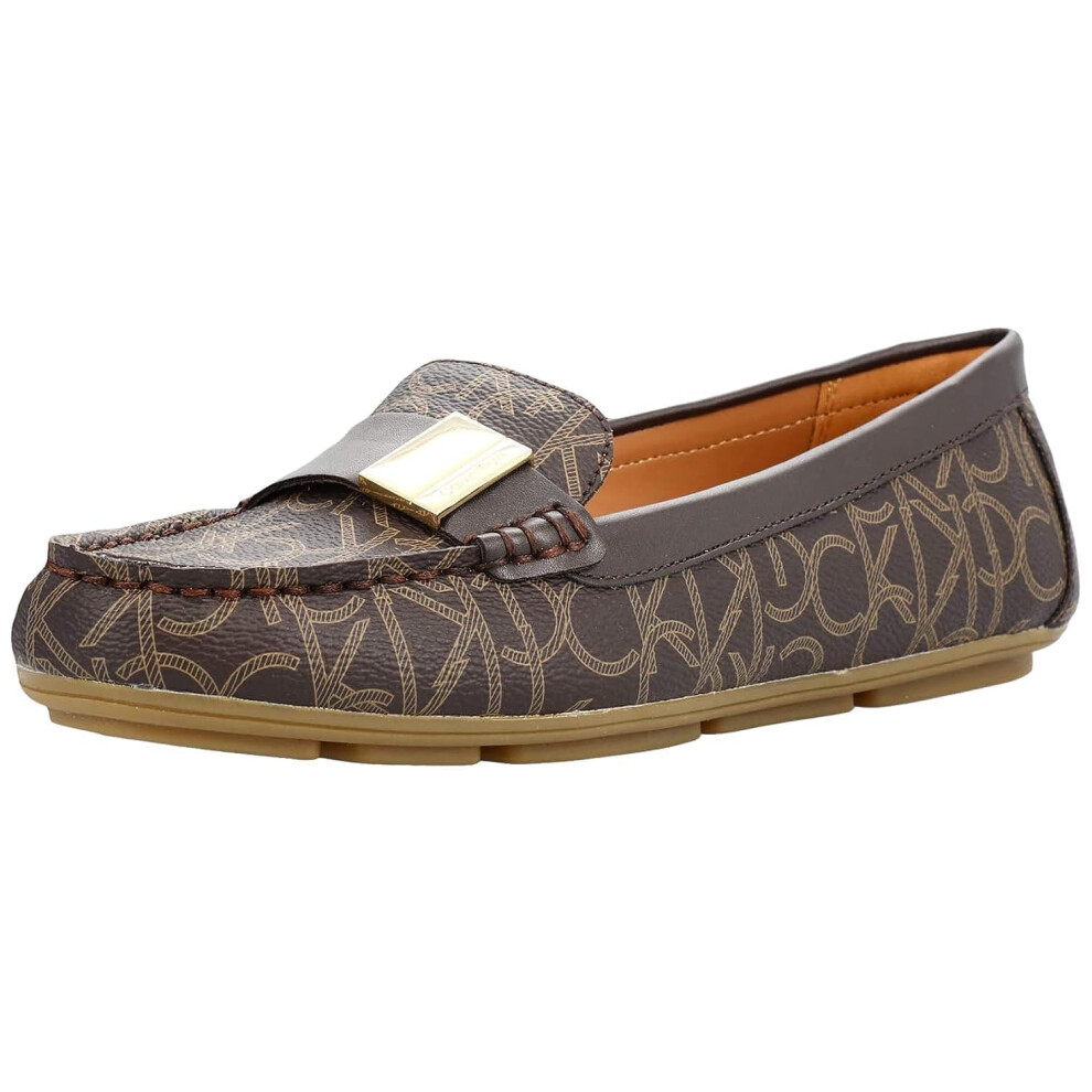 Calvin Klein Women's Lisa Loafer Flat  Brown 913  7.5