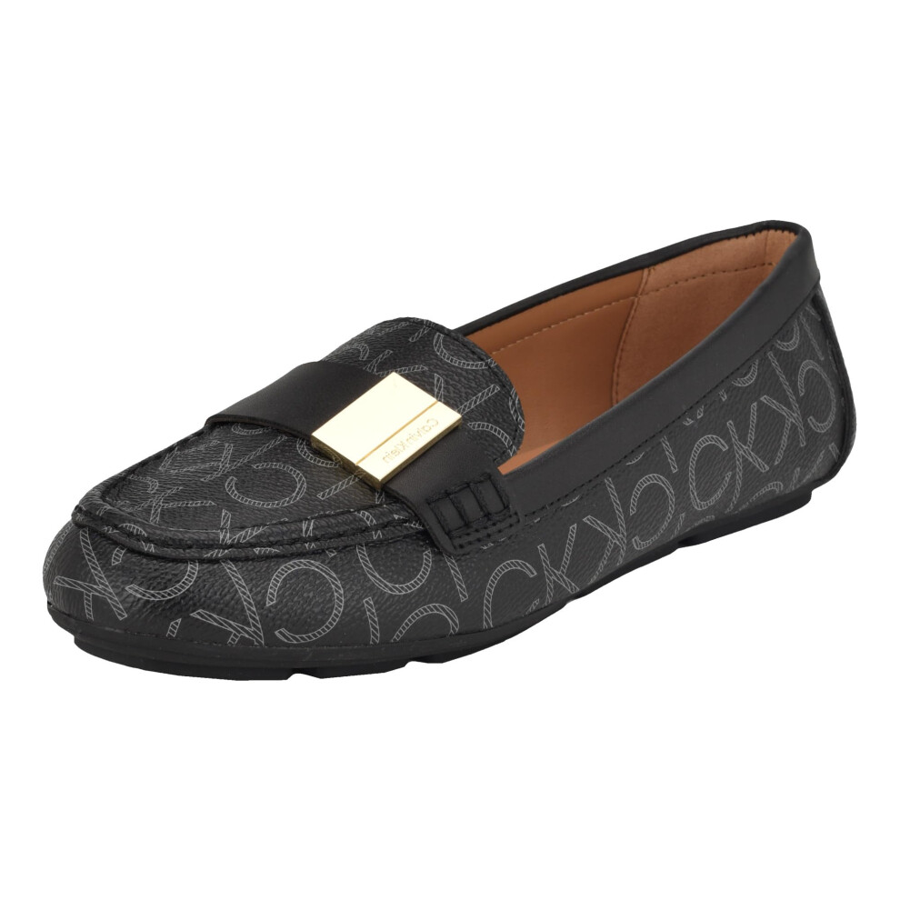 Calvin Klein Women's Lisa Loafer Flat  Black Multi 002  7