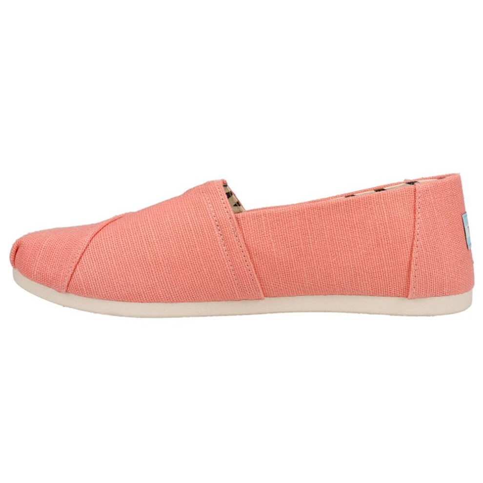 TOMS Womens Alpargata Slip On Flats Casual - Pink - Size 7 B