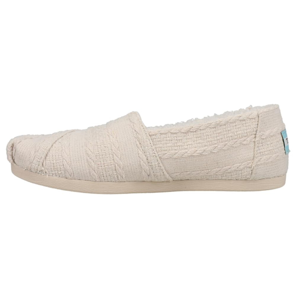 TOMS Womens Alpargata Cozy Knit Slip On Flats Casual - Beige - Size 6.