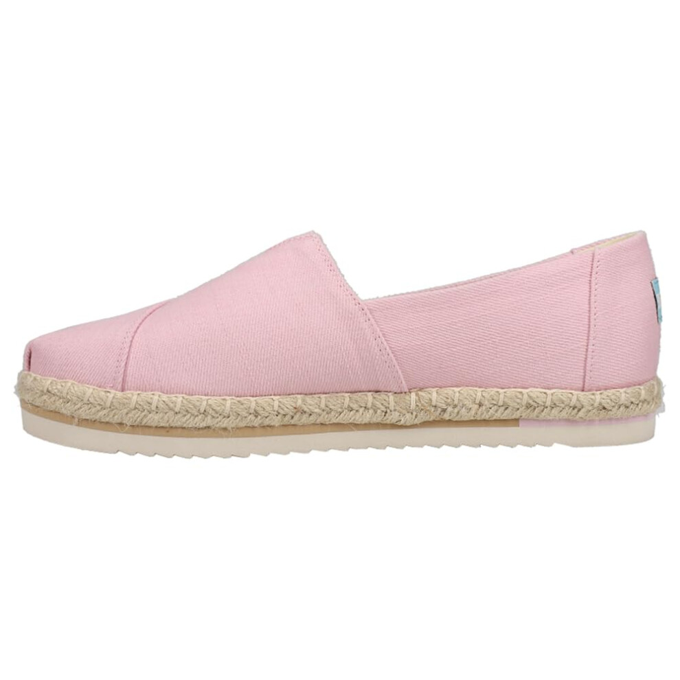 TOMS Womens Alpargata Rope Espadrille Slip On Flats Casual - Pink - Si