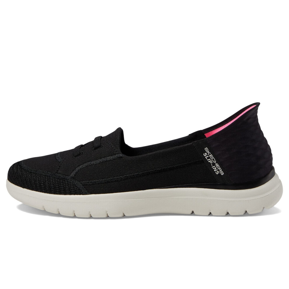 Skechers Women's Boat Shoe  Black/White  8