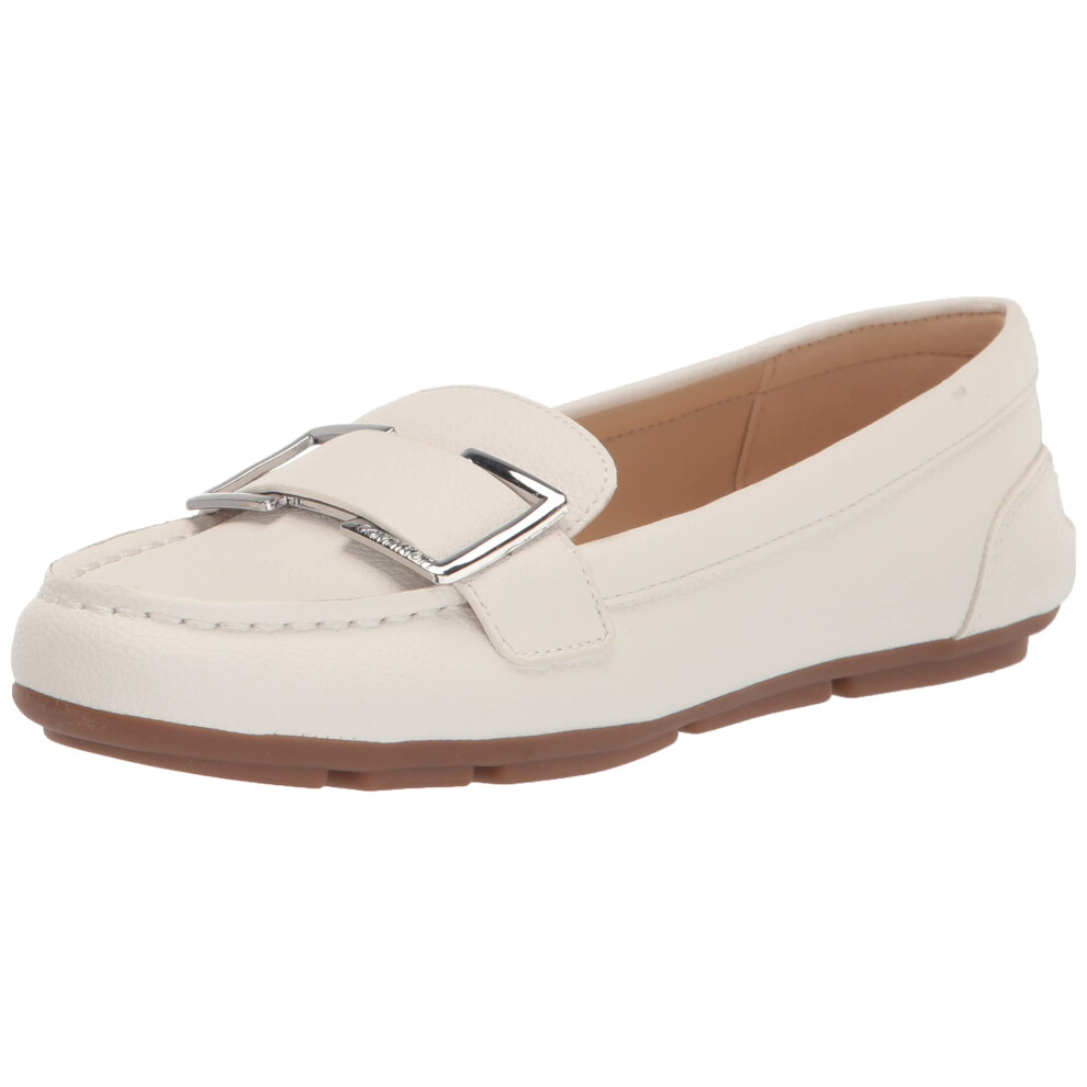 Calvin Klein Women's Lydia Loafer Flat  White 140  6.5