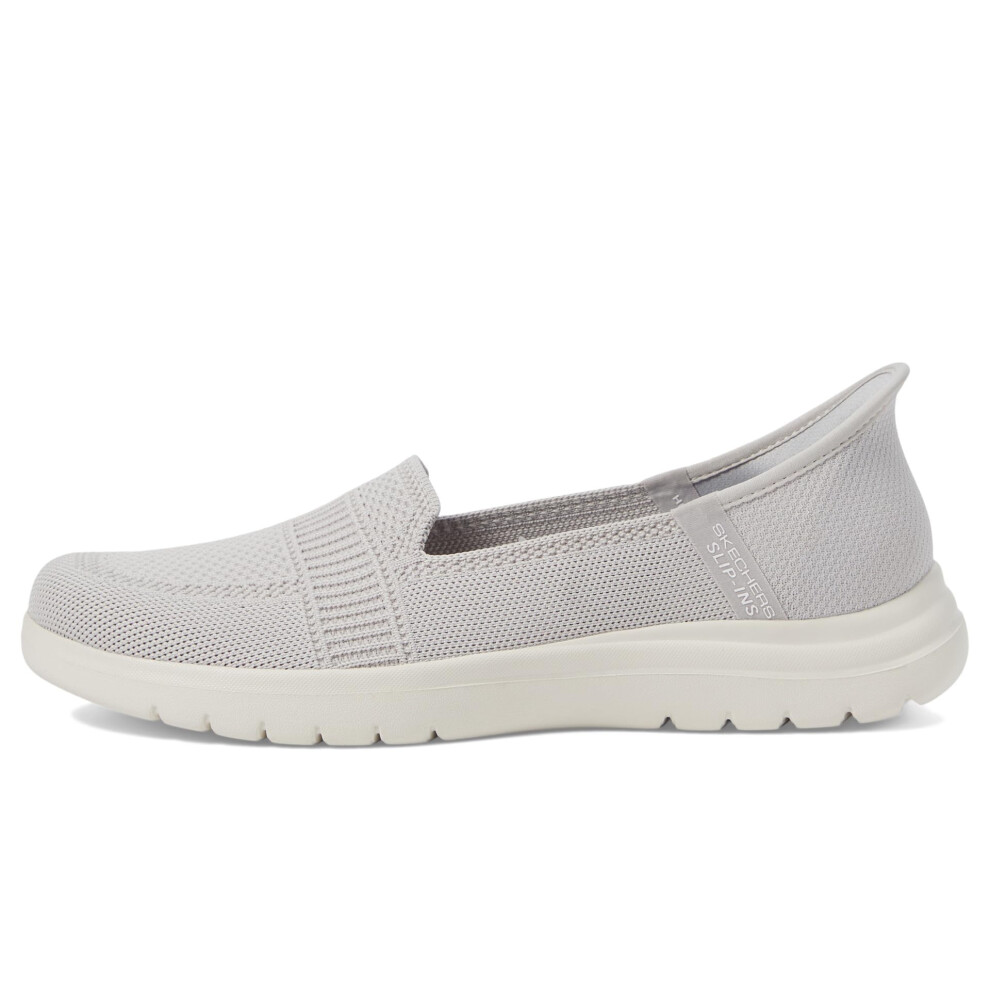 SKECHERS Women's On-The-Go Flex-Camellia Loafer  Light Gray  6.5