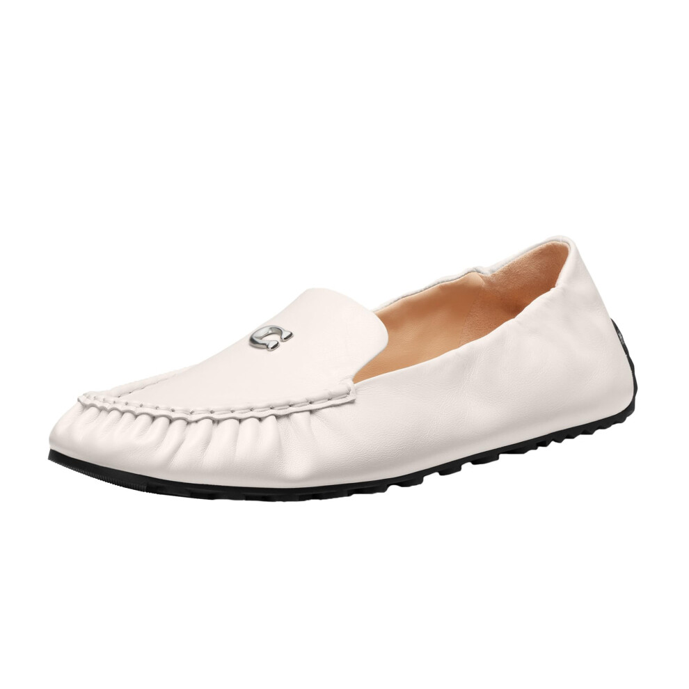 COACH Women's Flats Ronnie Loafer  Color Chalk  Size 5