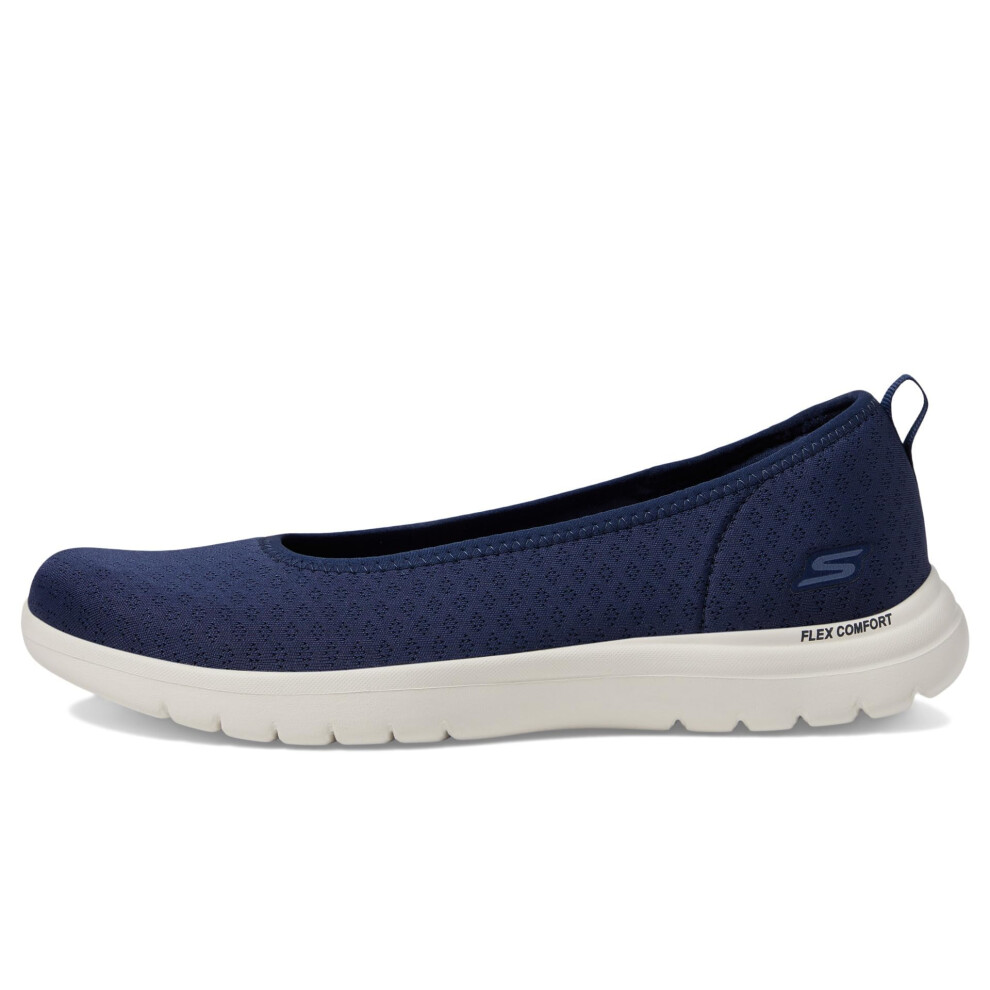 Skechers Women's Slip on Loafer  Navy/White  8.5