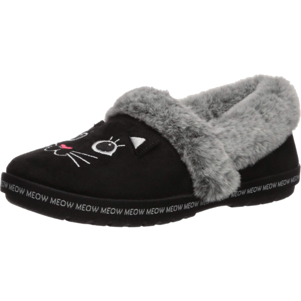 Skechers womens Too Cozy - Meow Pajamas Slipper  Black  8.5 US