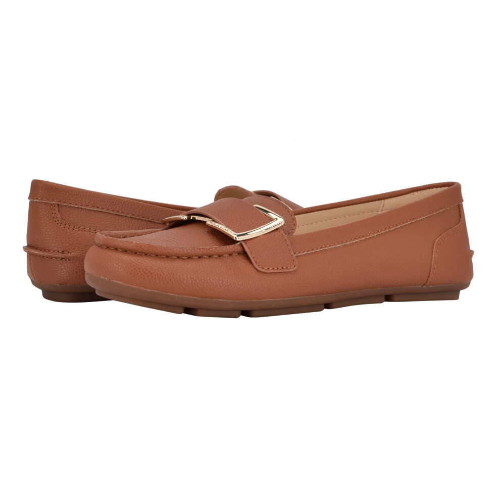 Calvin Klein Women's Lydia Loafer Flat  Cognac  9