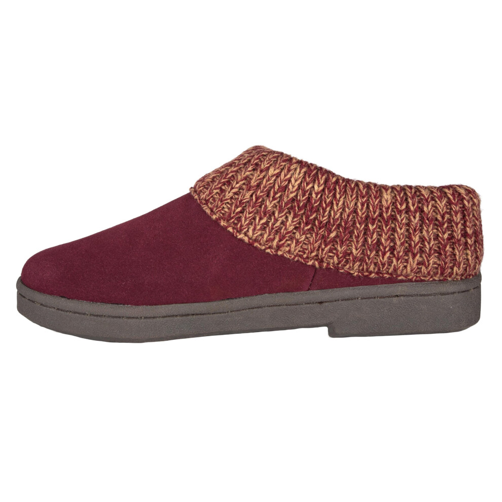 Clarks Women's Knit Scuff Slipper  Berry  7 M US