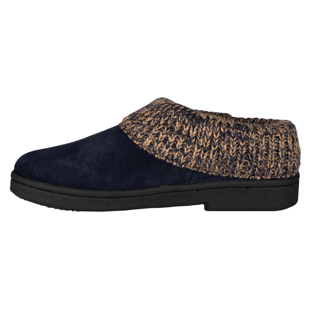 Clarks Women's Knit Scuff Slipper  Blue  8 M US