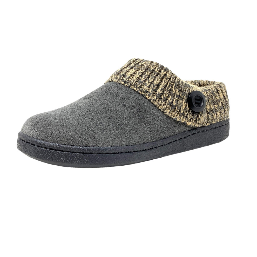 Clarks Women's  Sweater Collar Slipper Clog Grey 10 M