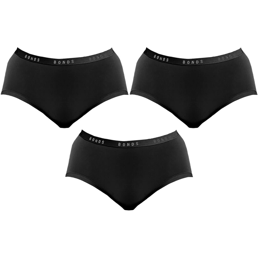 (14) 3x Bonds Invisitails Full Briefs Womens Panties Underwear Undies WZGGY Black Bulk