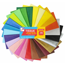 Purple Papers Multi Color Gift Tissue Pack of 100 Sheets Tissue Paper 20x26 Inch | 25 Colors x4 Sheets | Premium Quality Bold Colored Tissue Paper fo