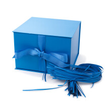 Hallmark Bote cadeau de taille moyenne avec couvercle et papier dchiquet (bote bleue de 17,8 cm) pour les anniversaires, les remises de dipl