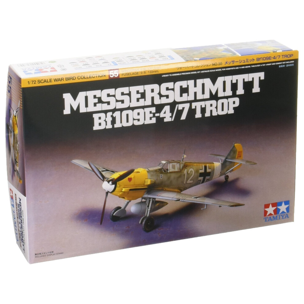 Tamiya 60755 Messerschmitt Bf109e-4/7 Trop - 1:72 Scale Aircraft