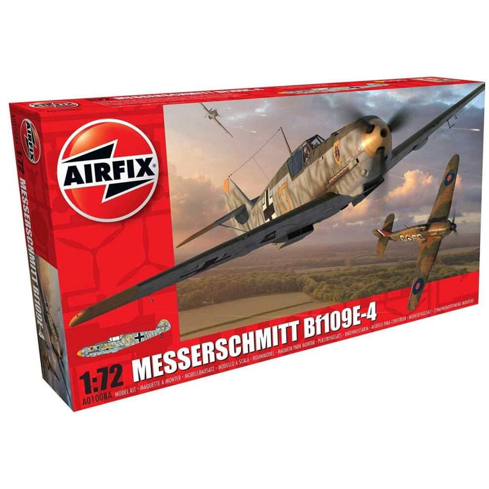 Airfix A01008A Model Plane Plastic Messerschmitt Bf109E-4 1:72 Scale