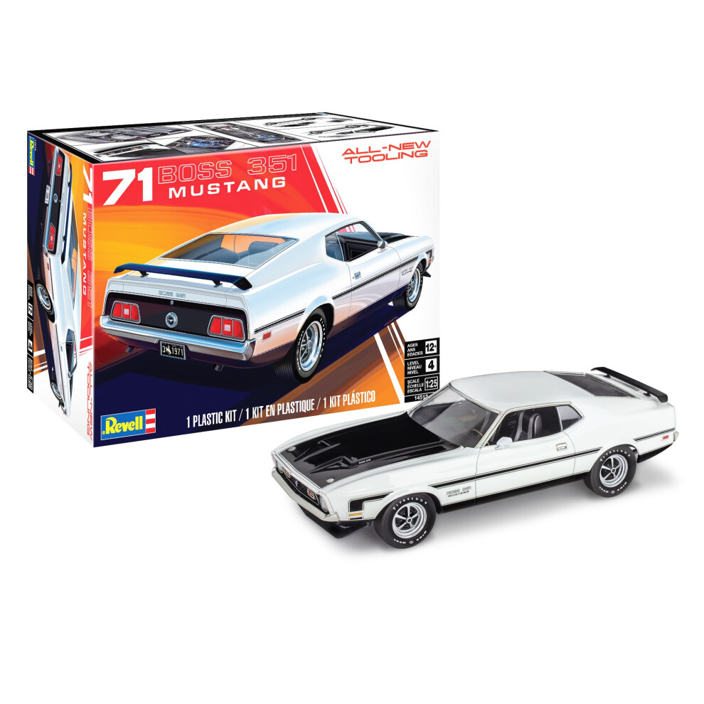 Revell 14512 1971 Ford Mustnag Boss 351 1:25 Scale 129-Piece Skill Lev