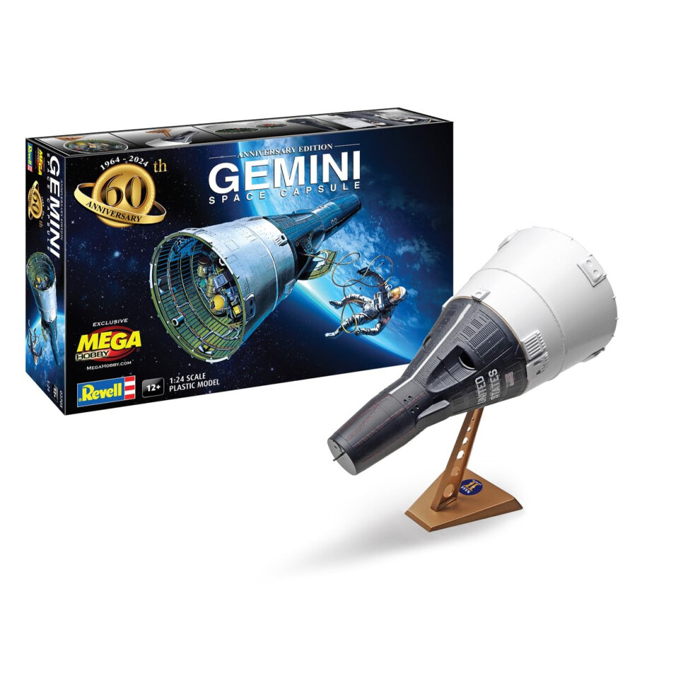 Revell RMX-3705 Gemini Space Capsule 60th Anniversary Edition 1:24 Sca