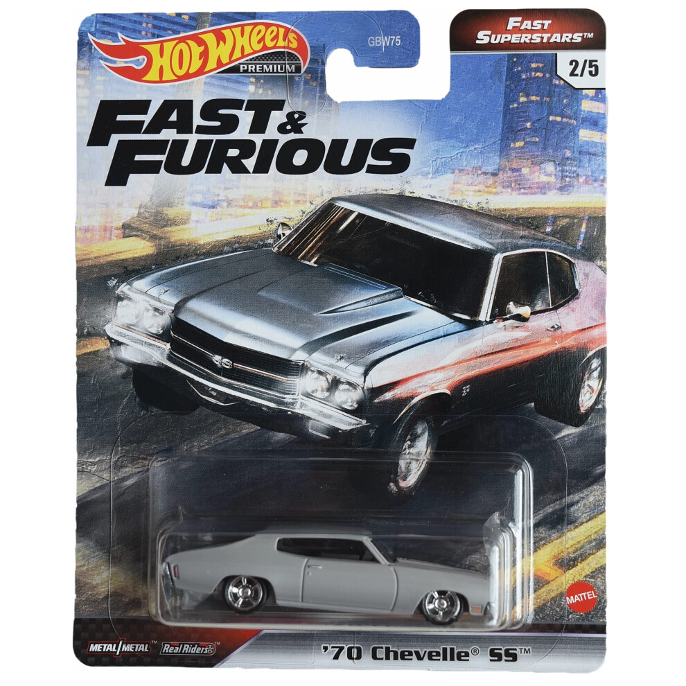 Hot Wheels '70 Chevelle SS  [Gray] Fast Superstars 2/5