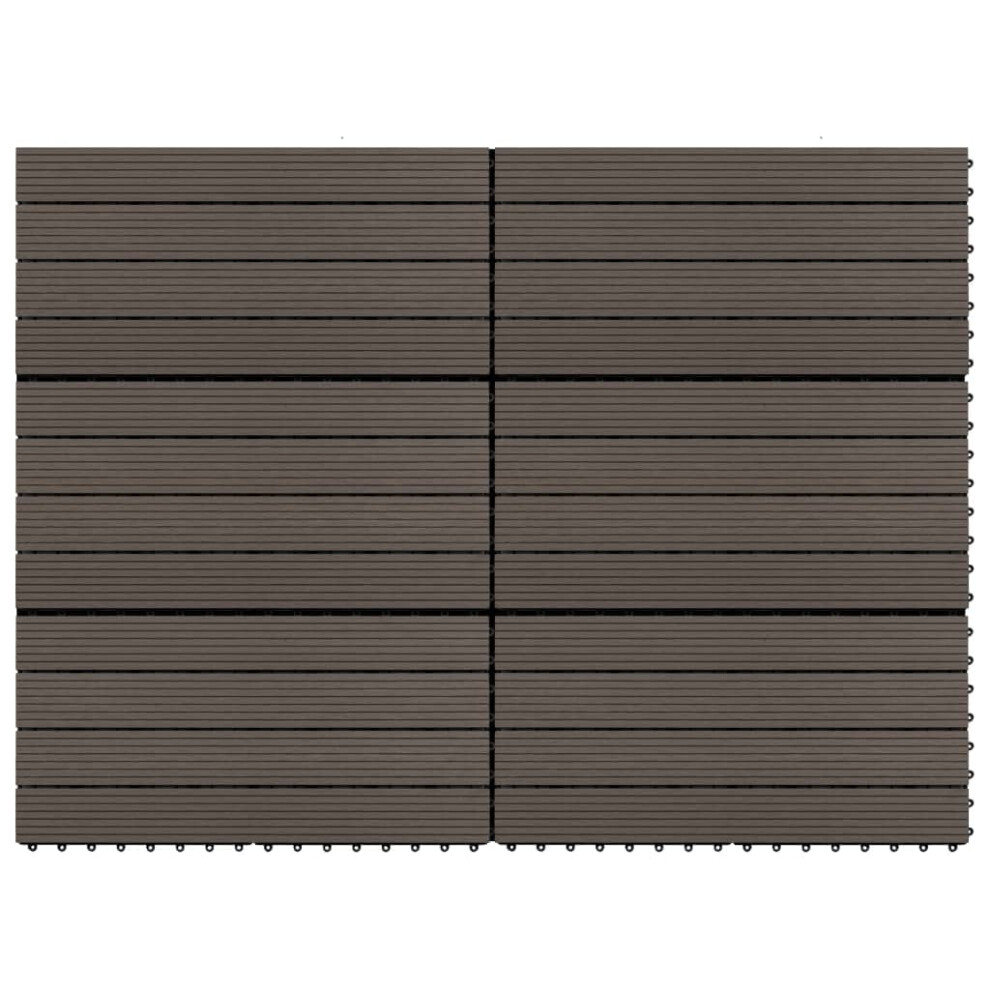 vidaXL 6X Decking Tiles Interlocking Floor Tile Decking Tile Pool WPC