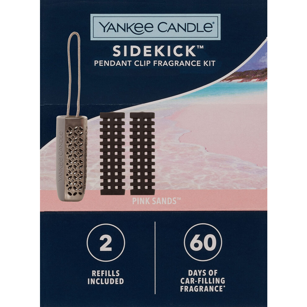 Yankee Candle Pink Sands Sidekick Pendant Fragrance Kit with Two Refil