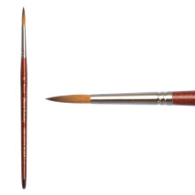 Creative Mark Mimik Kolinsky Synthetic Sable Paint Brush- Short Handle Long Bristle Kolinsky Brushes with Resilient Synthetic Fiber for Oil Waterco