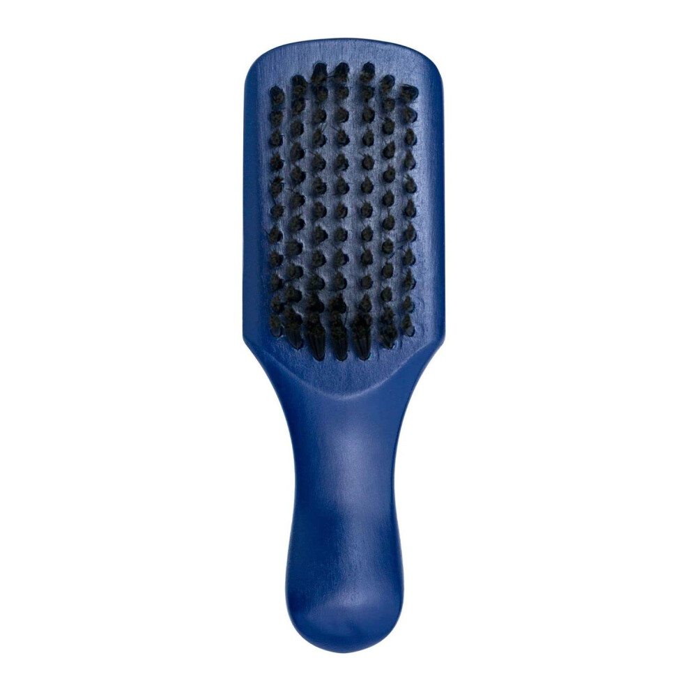 Johnny B. Professional Compact Barber Brush Soft Nylon Bristles (Blue