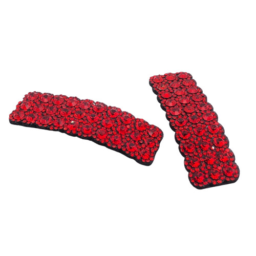 2PCS Fermagli per Capelli con Strass per Donne e Ragazze Accessori per Capelli Rossi 1