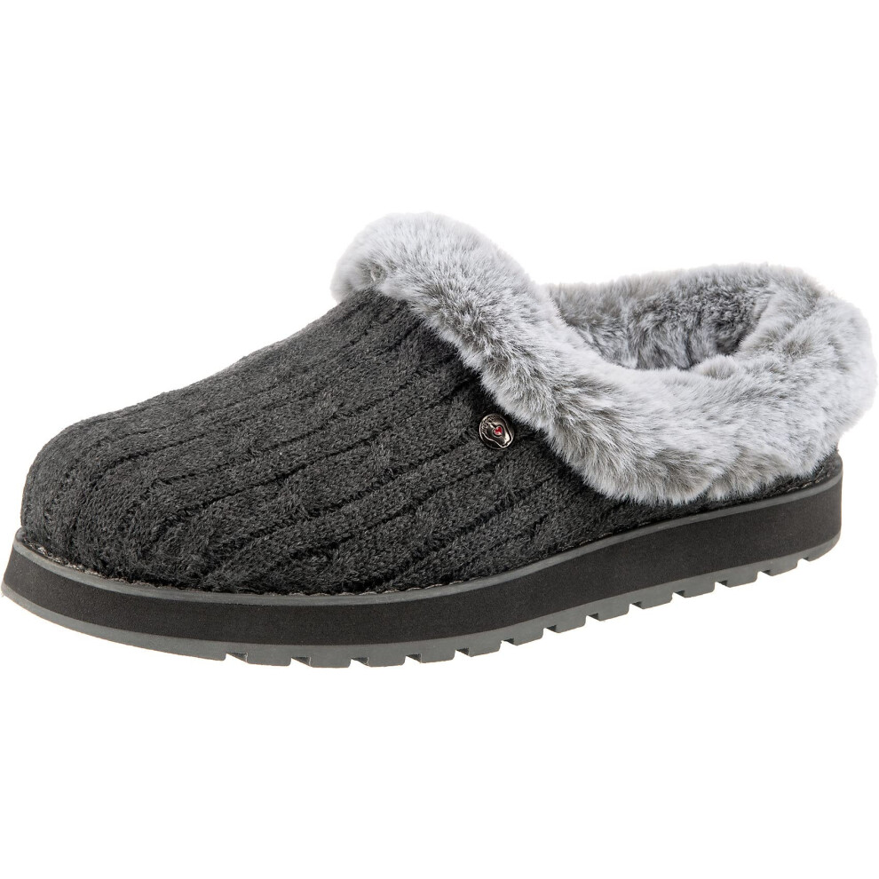 Skechers BOBS Women's Keepsakes - Ice Angel Slipper  Charcoal  7.5 W U