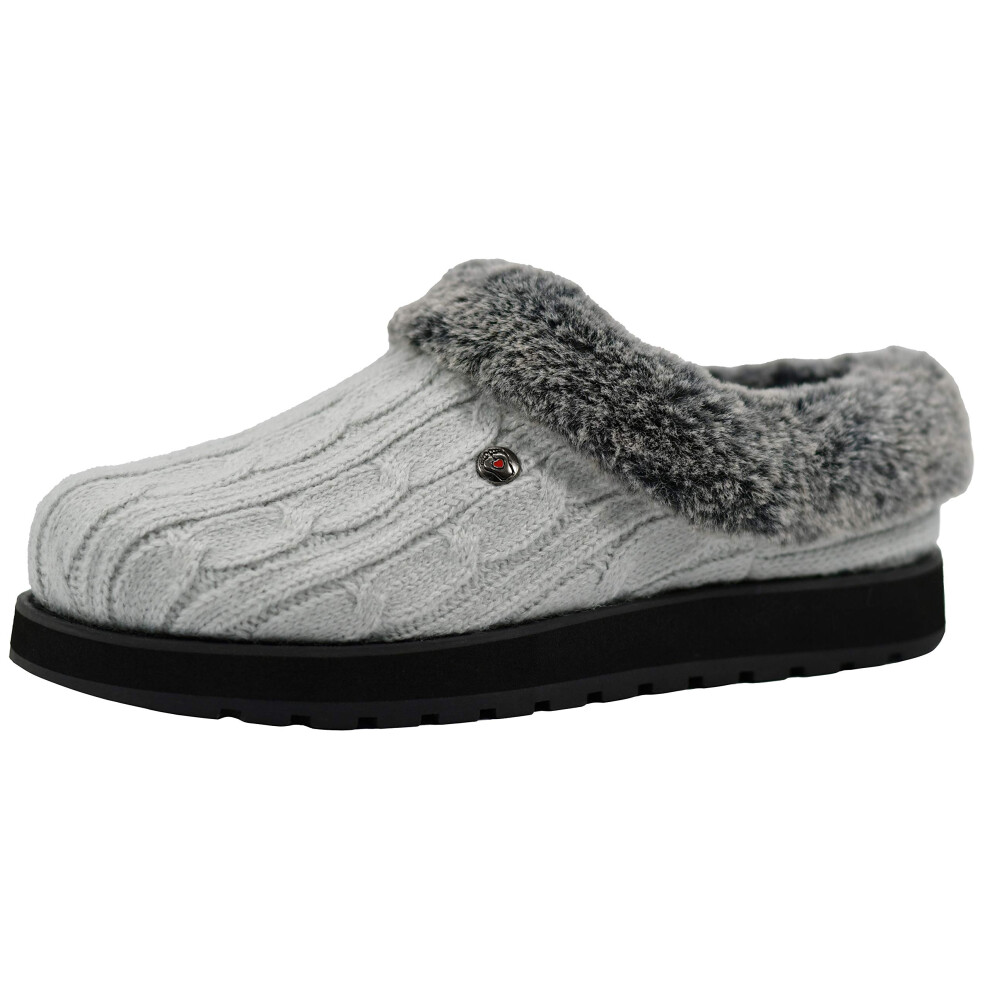 Skechers BOBS from Women's Keepsakes Ice Angel Slipper  Black/Charcoal