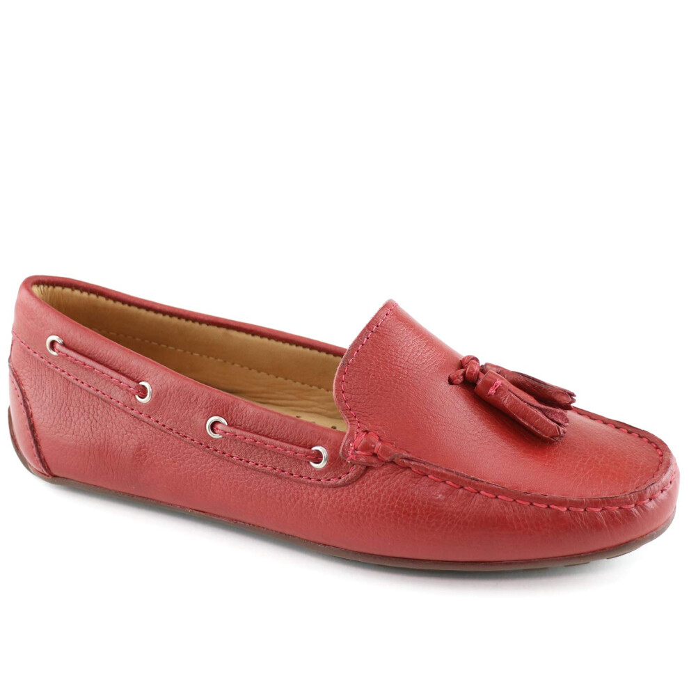 Marc Joseph New York Women's Murray Hill Loafer  Red Grainy  6.5